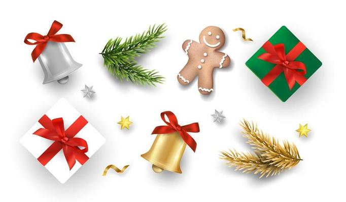 Merry Christmas and Happy New Year background design with lovely elements banner.