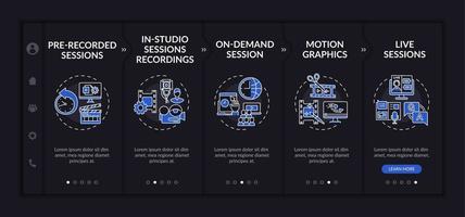 Online meeting content onboarding vector template