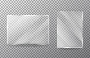 Glass object on transparent background. vector