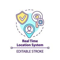 Real time location system concept icon vector