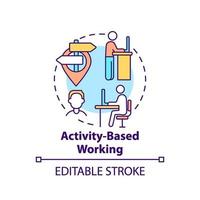 Activity-based working concept icon vector