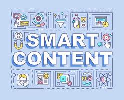 Smart content word concepts banner vector