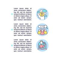 Behavioral and contextual data concept line icons with text vector