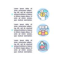 Behavioral and contextual data concept line icons with text vector