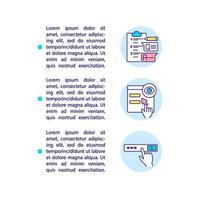 Stop competitive threats concept line icons with text vector