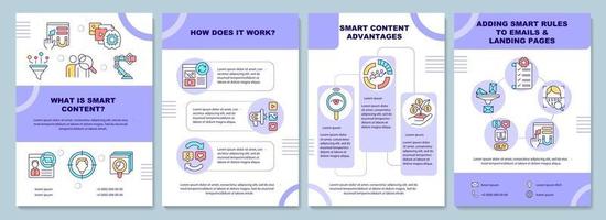 What is smart content brochure template vector