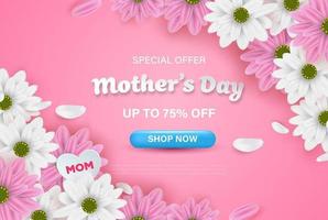 Happy Mother day background design with lovely realistic elements. EPS10 vector illustration.