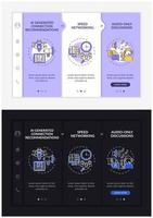 Online networking gatherings onboarding vector template