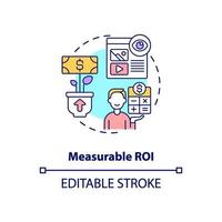 Measurable ROI concept icon vector