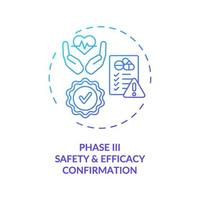 Safety and efficacy confirmation concept icon vector