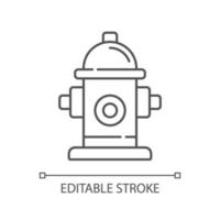 Fire hydrant linear icon vector