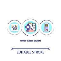 Office-space expert concept icon vector