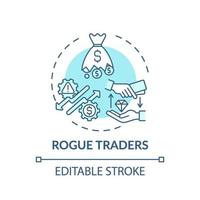 Rogue traders concept icon vector