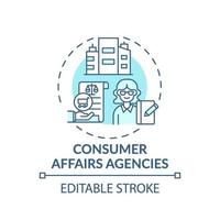 Consumer affairs agencies concept icon vector