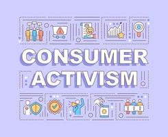 Consumer activism word concepts banner vector