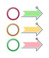 Colorful circles vector infographic elements set