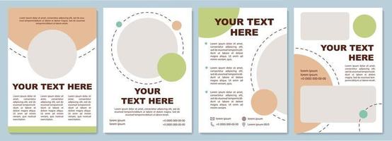 Empty colored brochure template vector