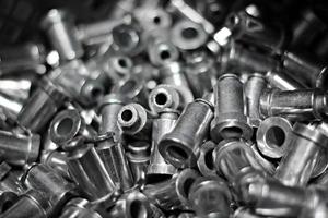 Industrial metal parts and hinges plugs tips photo