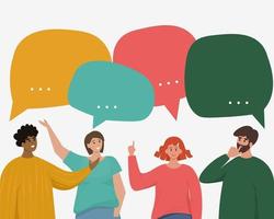 Social network dialogue speech bubbles concept vector