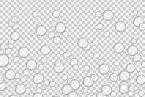 Underwater air bubbles isolated vector