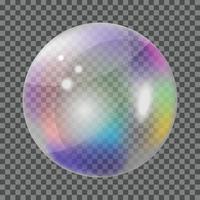 Soap bubble isolated vector