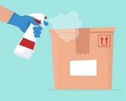 Disinfecting delivery box vector