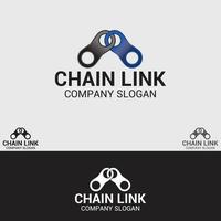 conjunto de plantillas de diseño de vector de logotipo de enlace de cadena