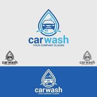 Car Wash Logo Design Vector Template set