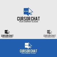 cursor chat logo vector diseño conjunto de plantillas