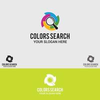 Colors Search Logo Vector Design Template set