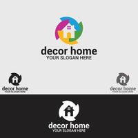 decoración del hogar diseño de logotipo conjunto de plantillas vectoriales vector