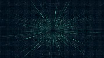 Blue Futuristic Hyperspace speed motion on future Technology background vector