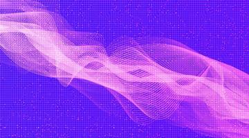 Modern Digital Sound Wave with on Ultra Violet Background vector