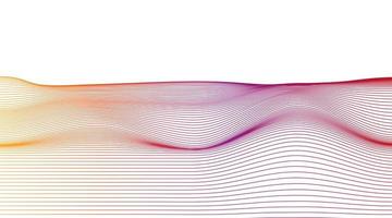 Colorful Dynamic line on White background, Digital Sound Wave concept design vector