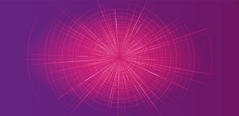 Pink Futuristic Hyperspace speed motion on future Technology background