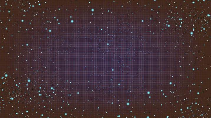 Vintage Style, Light Circuit Microchip on Technology Background