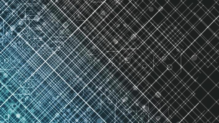 Blue and Black Circuit Microchip on Technology Background