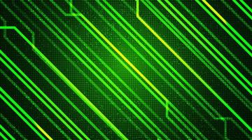 Green Circuit Microchip on Technology Background vector