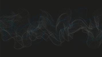 Abstract Digital Sound Wave on Black Background vector