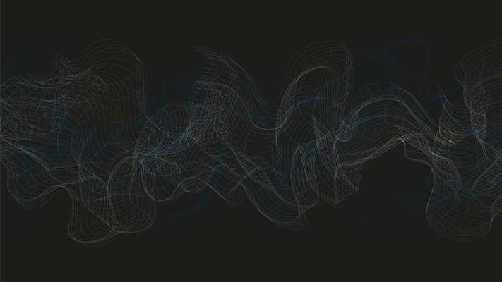 Abstract Digital Sound Wave on Black Background