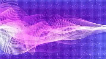 Light Violet Digital Sound Wave and earthquake wave concept, design for music studio and science vector