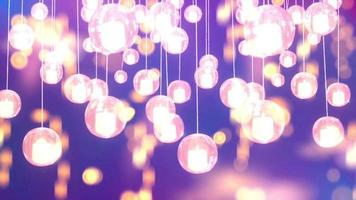 Abstract Purple Background with Yellow Lights and Bokeh video