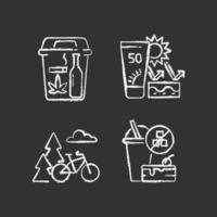 Healthy habits icons set vector