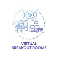 Virtual breakout rooms concept icon vector