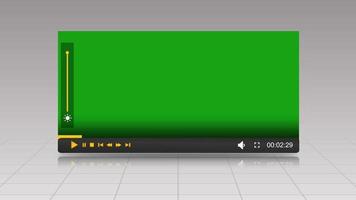 tela verde do player de vídeo video