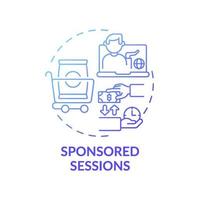 Sponsored sessions concept icon vector