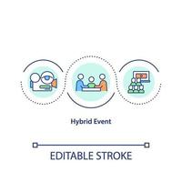 Hybrid event concept icon vector