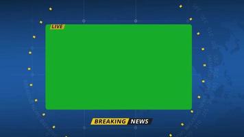 Breaking News Info Plate Green Screen video