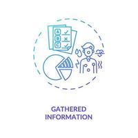 Gathered information concept icon vector