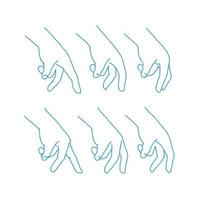 Hand Walk Cycle Sequence Drawing vector